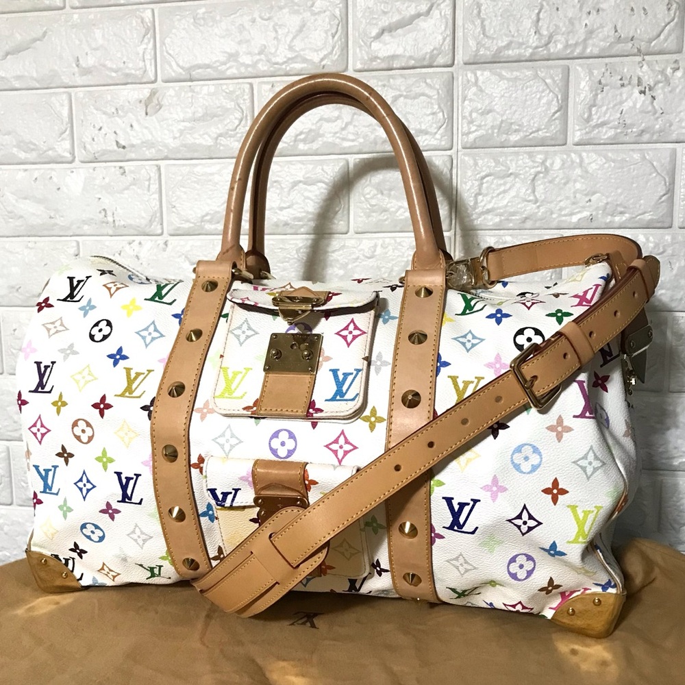 ๐ ULTRA RARE ๐ MULTICOLOR KEEPALL 45 CELEBRITY COLLECTION MURAKAMI - Picture 4 of 15